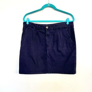 H&M LOGG Navy Blue Chino Mini Skirt Size 12